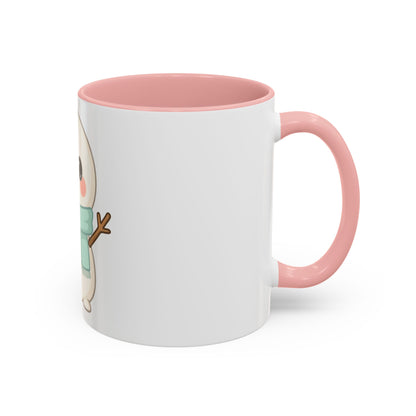 Kawaii Snowman Accent Coffee Mug for Cozy Cocoa Fans