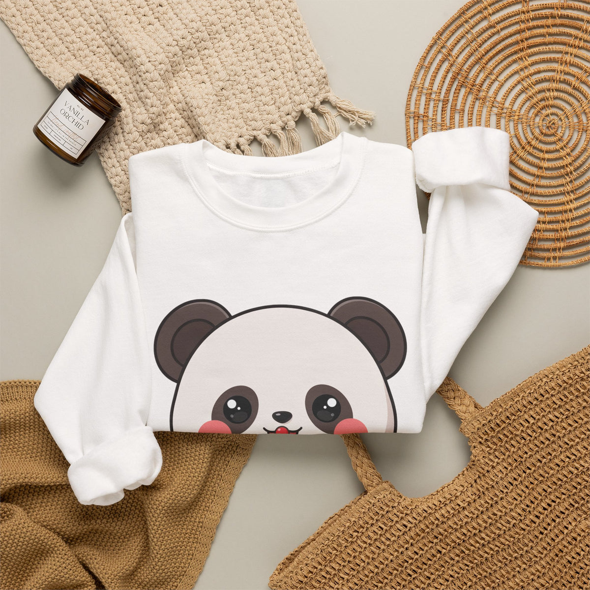 Kawaii Panda Sweatshirt – Cute Ice Cream Crewneck