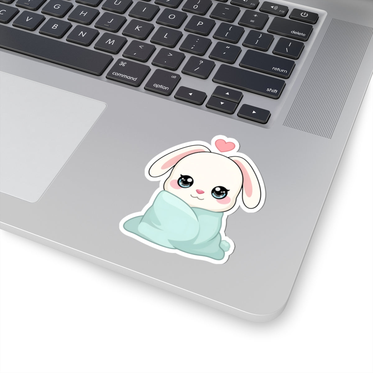 Cozy Bunny Sticker, Kawaii Blanket Buddy
