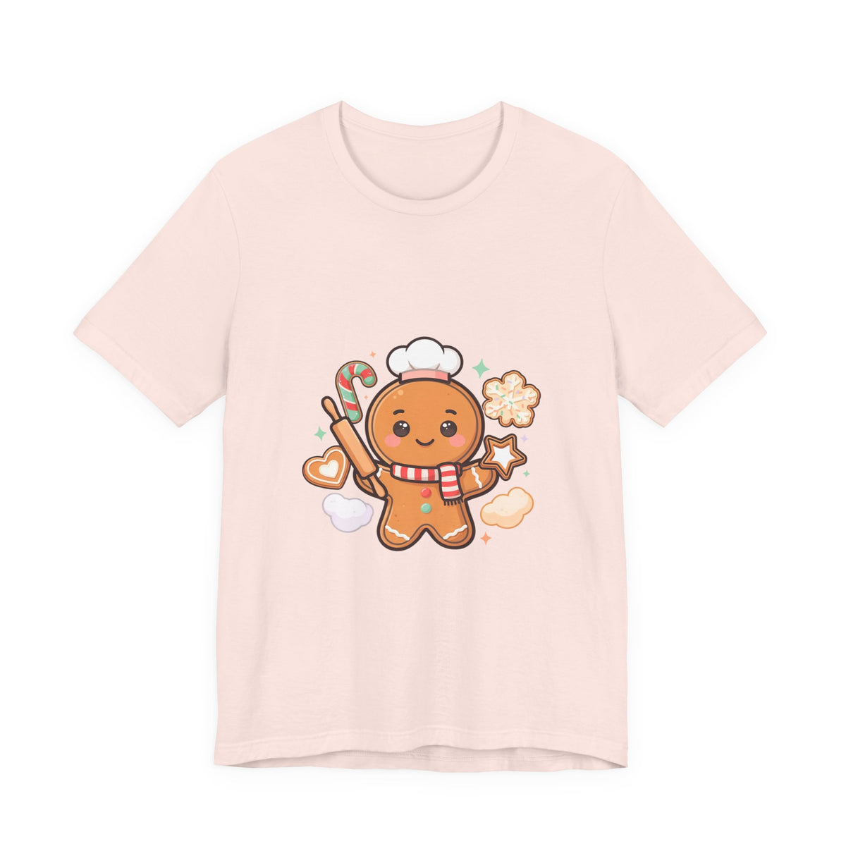 Gingerbread Baker Christmas Tee, Cute Kawaii Holiday Shirt