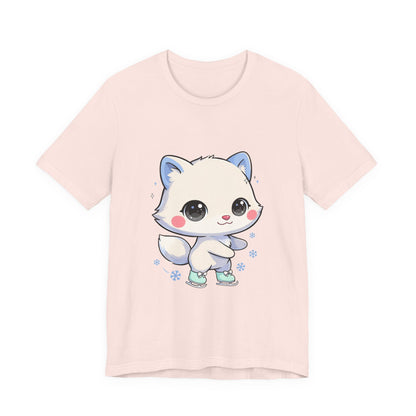 Kawaii Arctic Fox T-Shirt for Winter Gift Giving