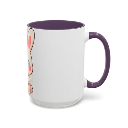 Kawaii Bunny Coffee Mug, Cute Latte Lover Accent Mug