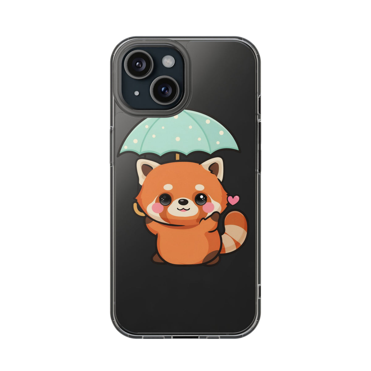 Kawaii Red Panda Clear Impact-Resistant Case