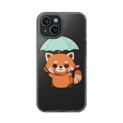 Kawaii Red Panda Clear Impact-Resistant Case