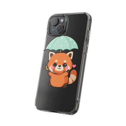 Kawaii Red Panda Clear Impact-Resistant Case