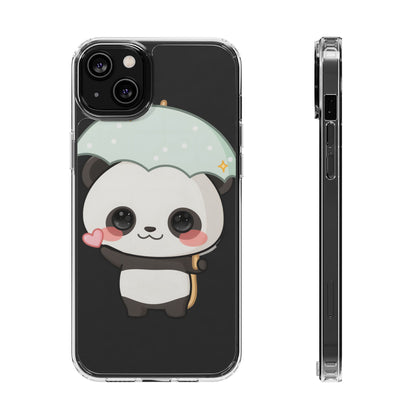 Kawaii Panda Clear Impact-Resistant Phone Case