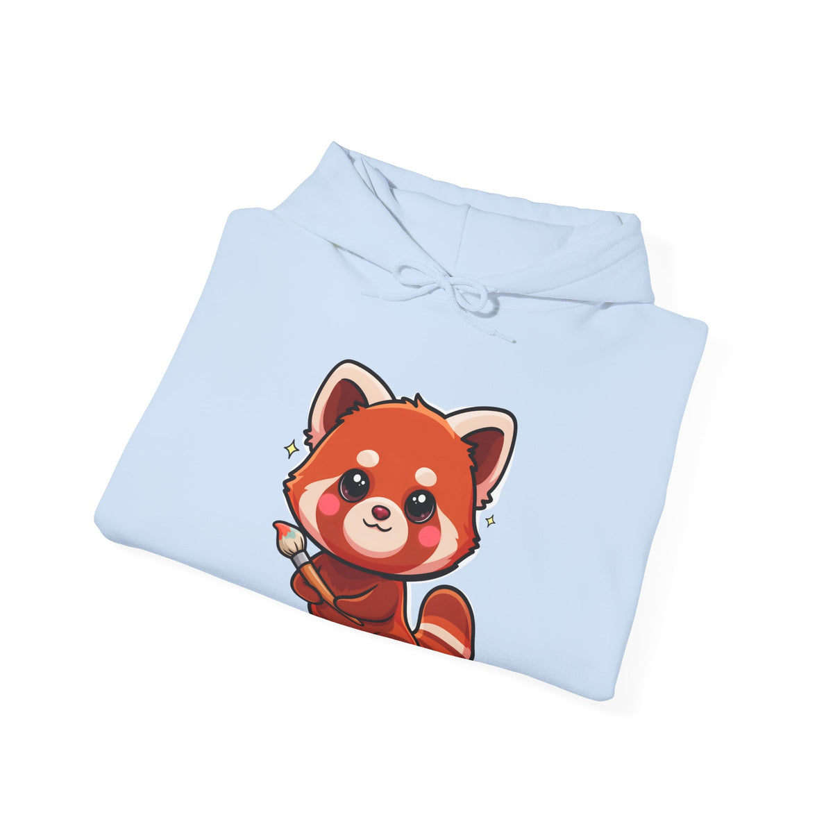 Cute Red Panda Hoodie, Kawaii Artist Sweatshirt