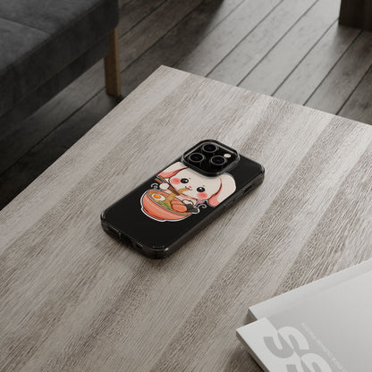 Kawaii Ramen Bunny Clear Impact-Resistant Case