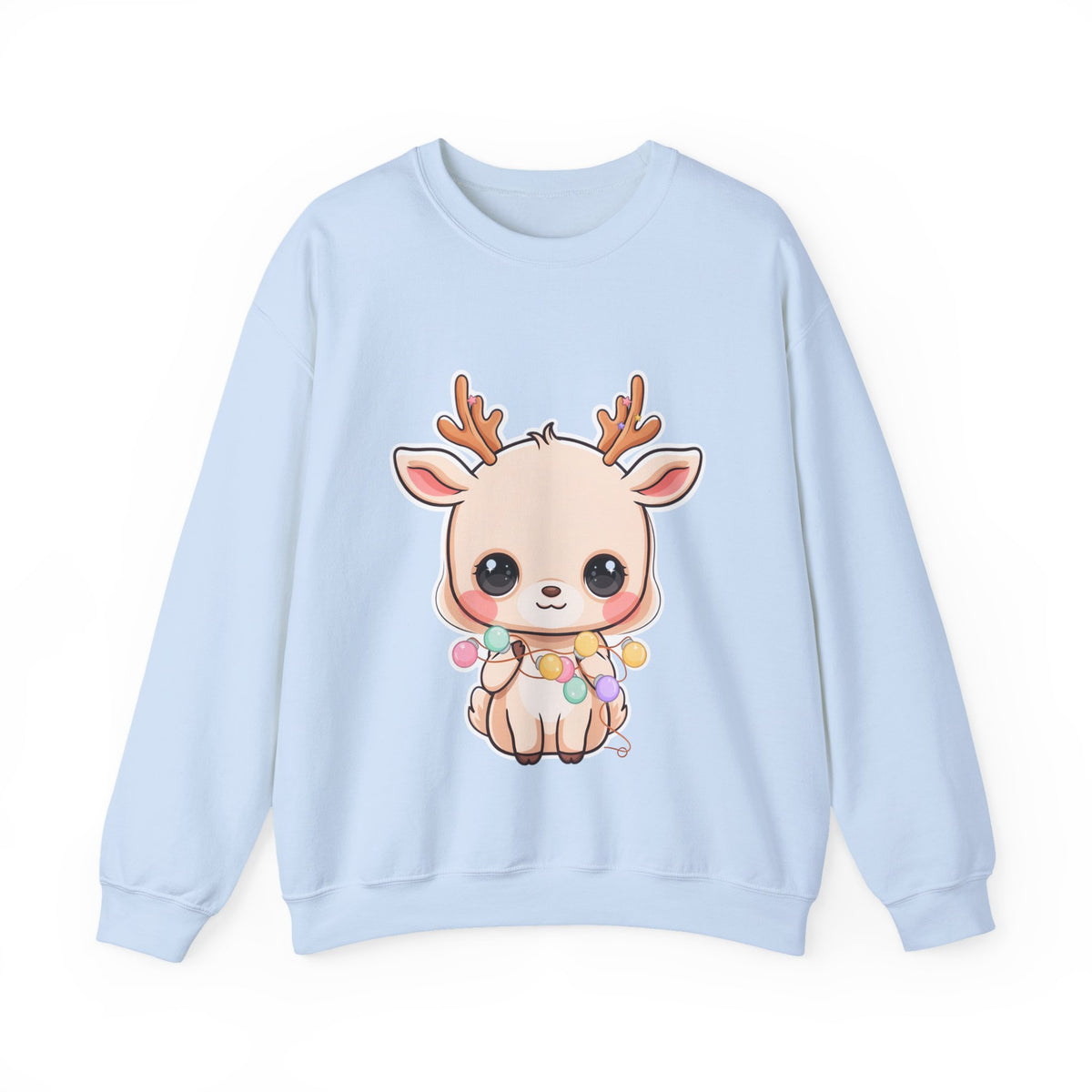 Kawaii Reindeer Christmas Sweatshirt for Cozy Holiday Evenings