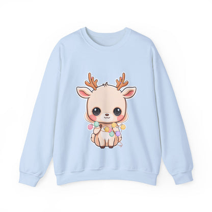 Kawaii Reindeer Christmas Sweatshirt for Cozy Holiday Evenings