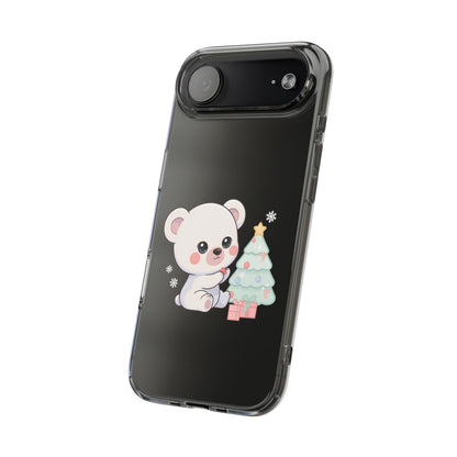 Christmas Polar Bear Phone Case, Kawaii Holiday Accessory