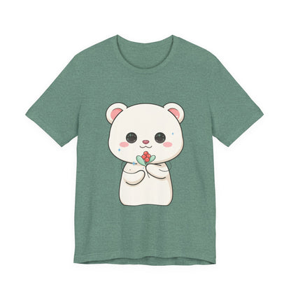 Kawaii Polar Bear Christmas T-Shirt for Cute Holiday Fans