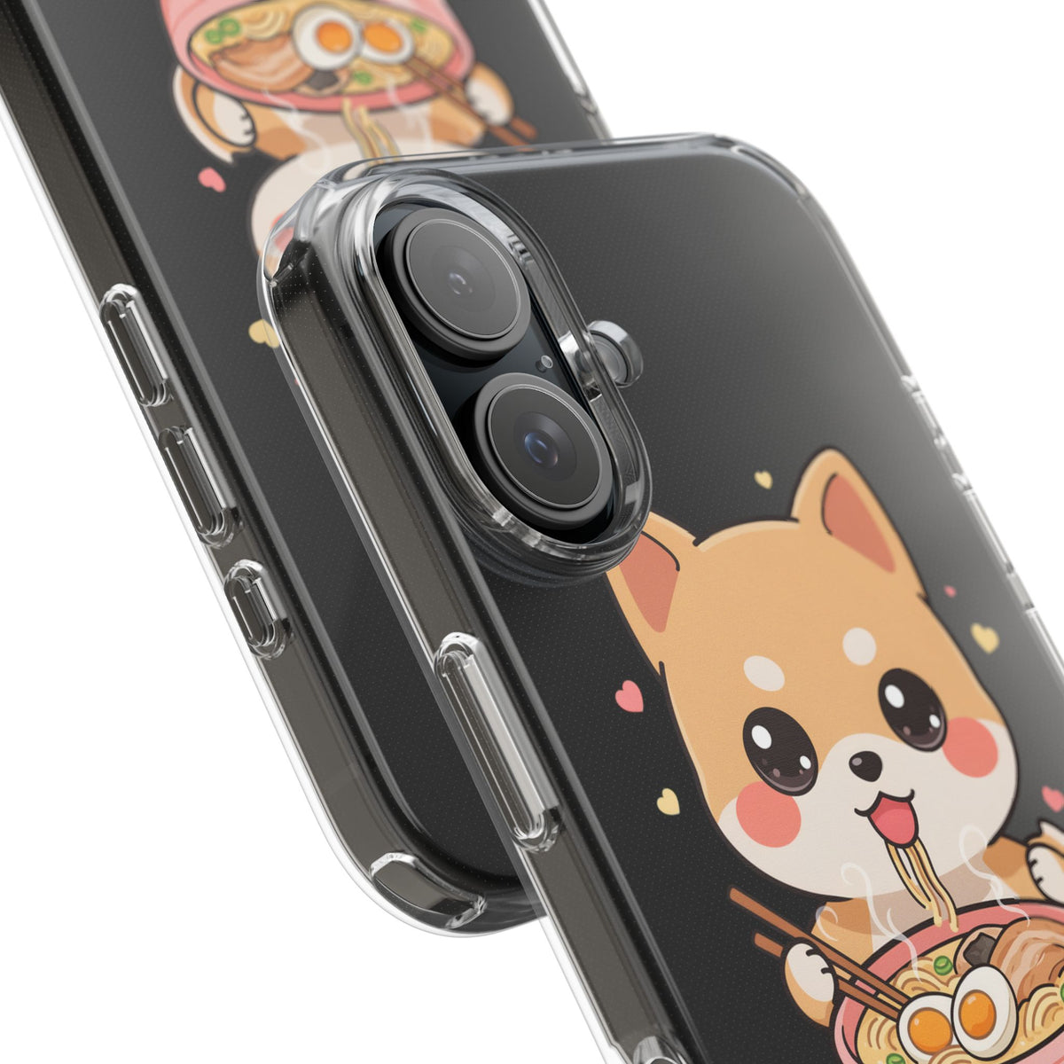 Kawaii Shiba Inu Ramen Clear Impact-Resistant Case