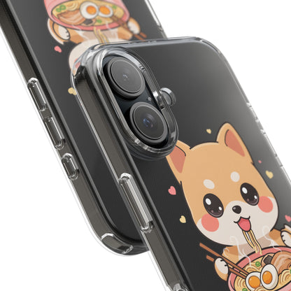 Kawaii Shiba Inu Ramen Clear Impact-Resistant Case