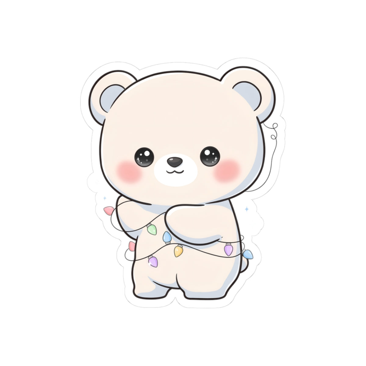 Kawaii Polar Bear Sticker for Cozy Desk Decor