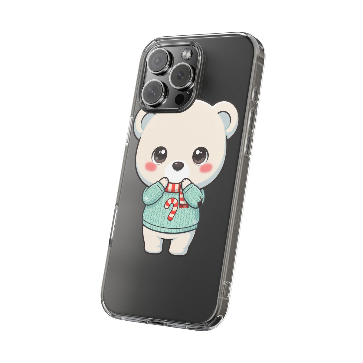 Kawaii Christmas Bear Phone Case for Holiday Season