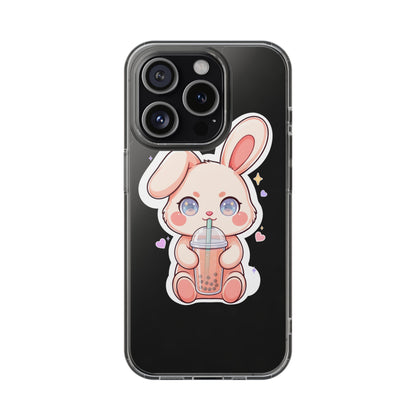 Kawaii Bunny Bubble Tea Phone Case for Boba Lovers