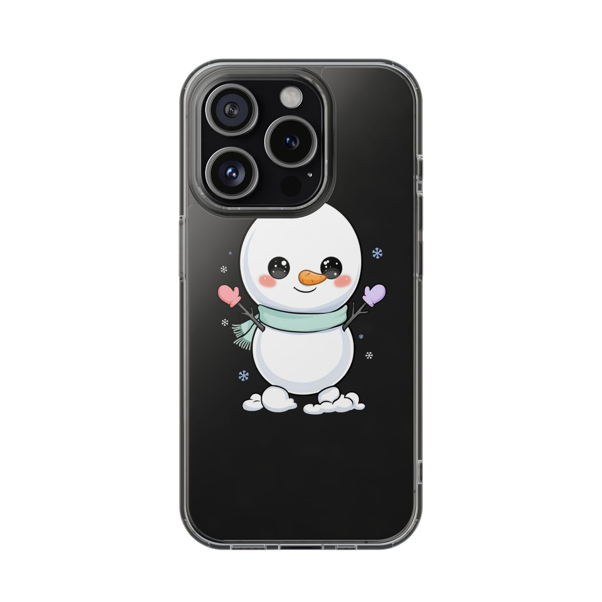 Kawaii Snowman Clear Impact-Resistant Case