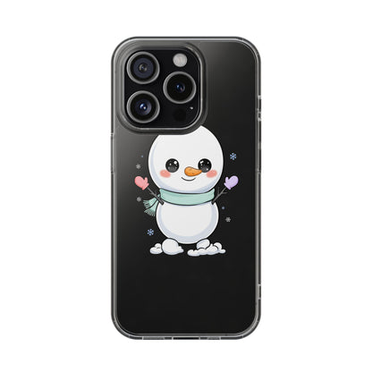 Kawaii Snowman Clear Impact-Resistant Case