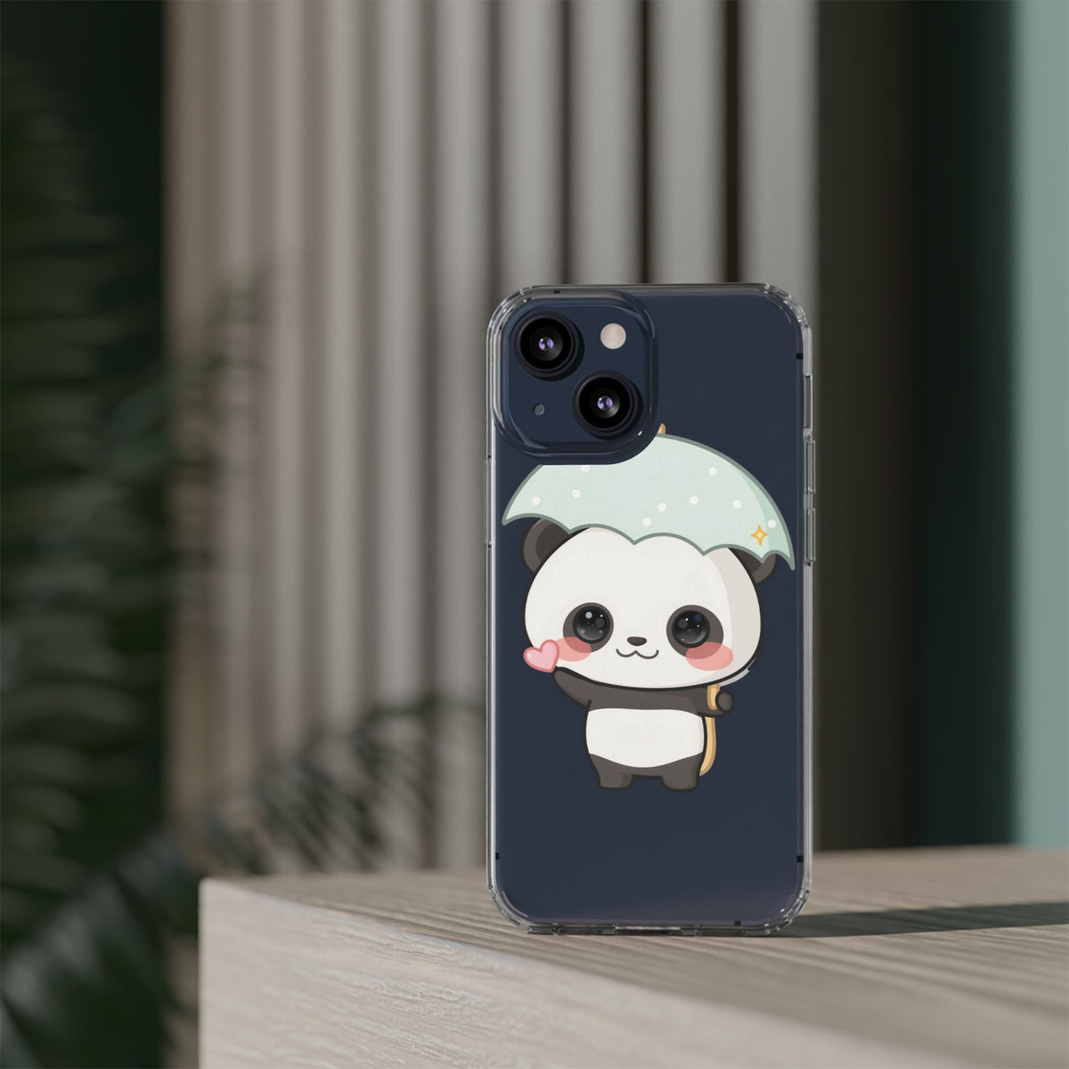 Kawaii Panda Clear Impact-Resistant Phone Case