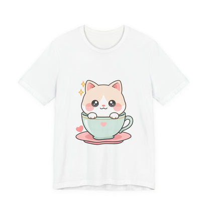 Kawaii Cat T-Shirt for Cute Cat and Chibi Art Fans