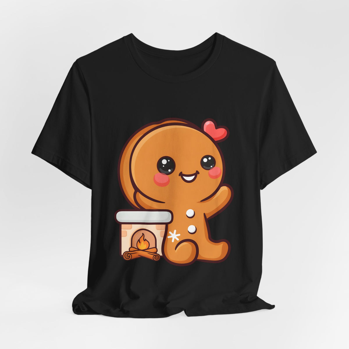 Christmas Gingerbread Man T-Shirt, Cozy Kawaii Holiday Tee