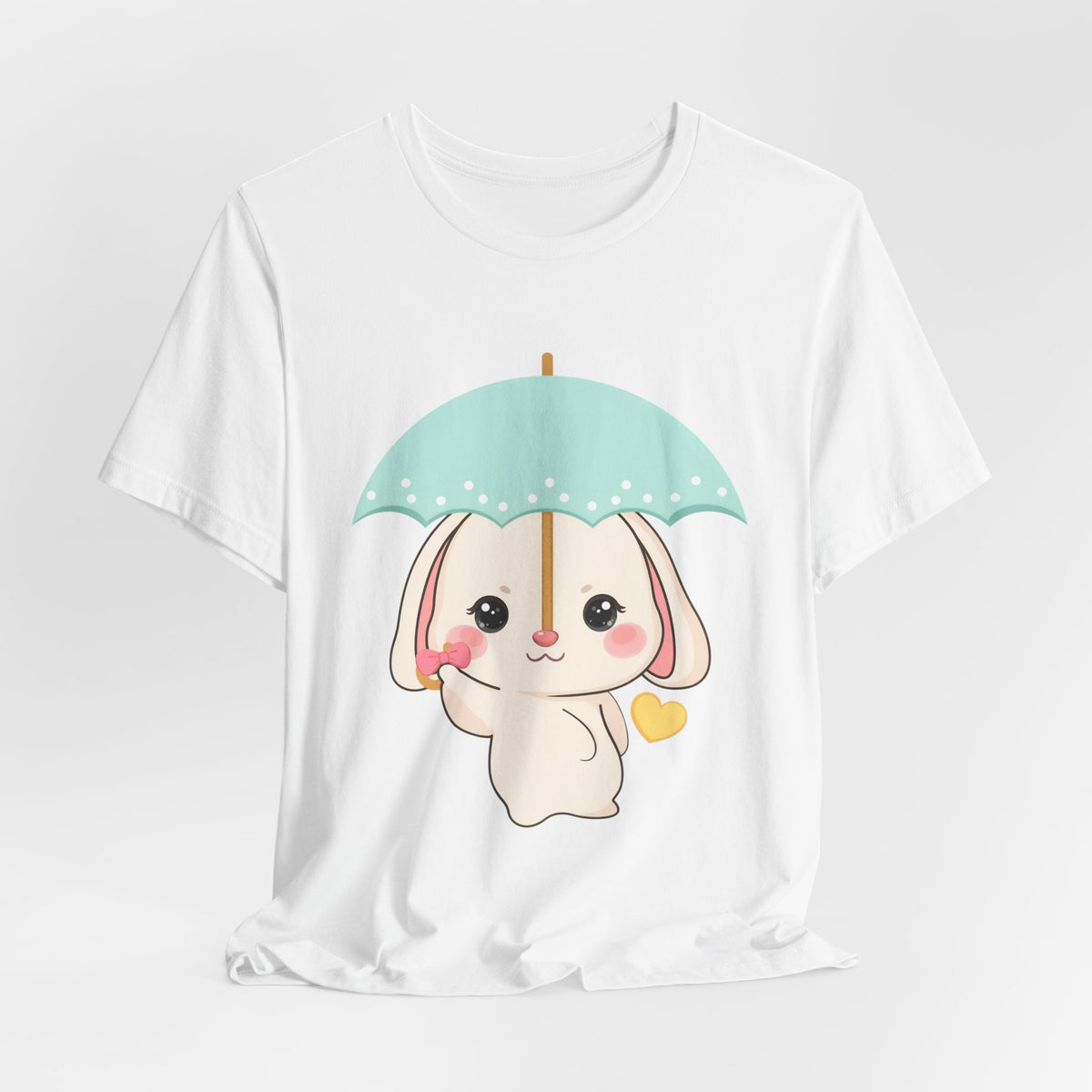 Kawaii Bunny T-Shirt, Cute Umbrella Rabbit Tee