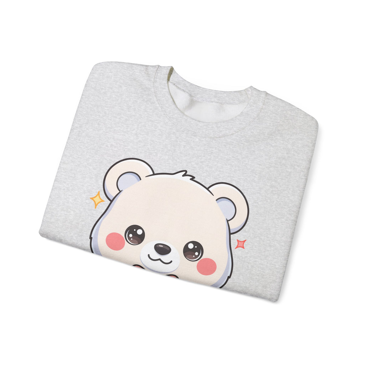 Kawaii Polar Bear Sweatshirt, Cute Gift-Giving Cub