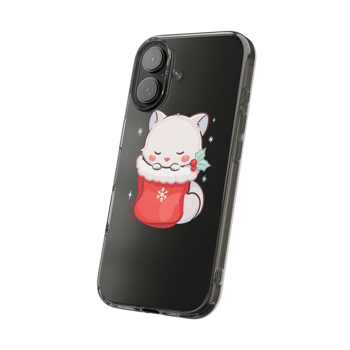 Christmas Fox Phone Case, Cute Holiday Stocking Gift