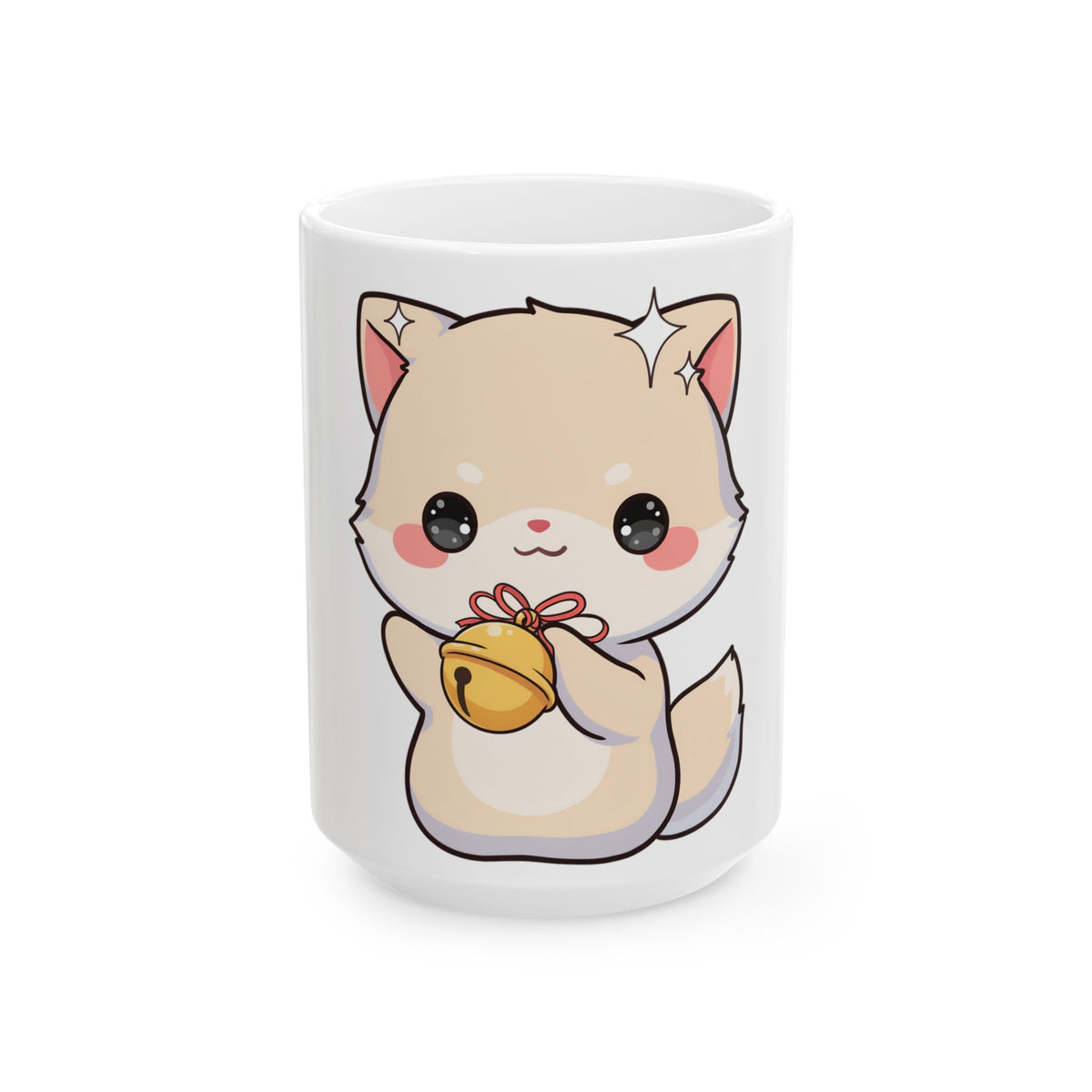 Kawaii Arctic Fox Mug for Cute Animal Lovers