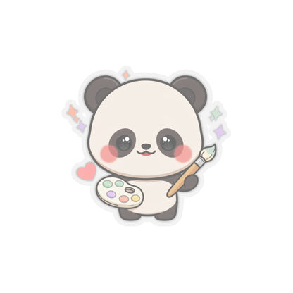 Kawaii Panda Artist Kiss-Cut Sticker for Art Lovers