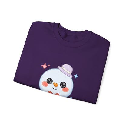 Kawaii Snowman Christmas Sweatshirt, Cute Holiday Gift