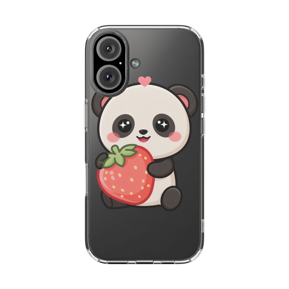 Kawaii Panda Phone Case, Sweet Strawberry Gift