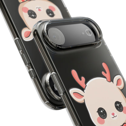 Christmas Reindeer Phone Case, Cute Kawaii Holiday Gift