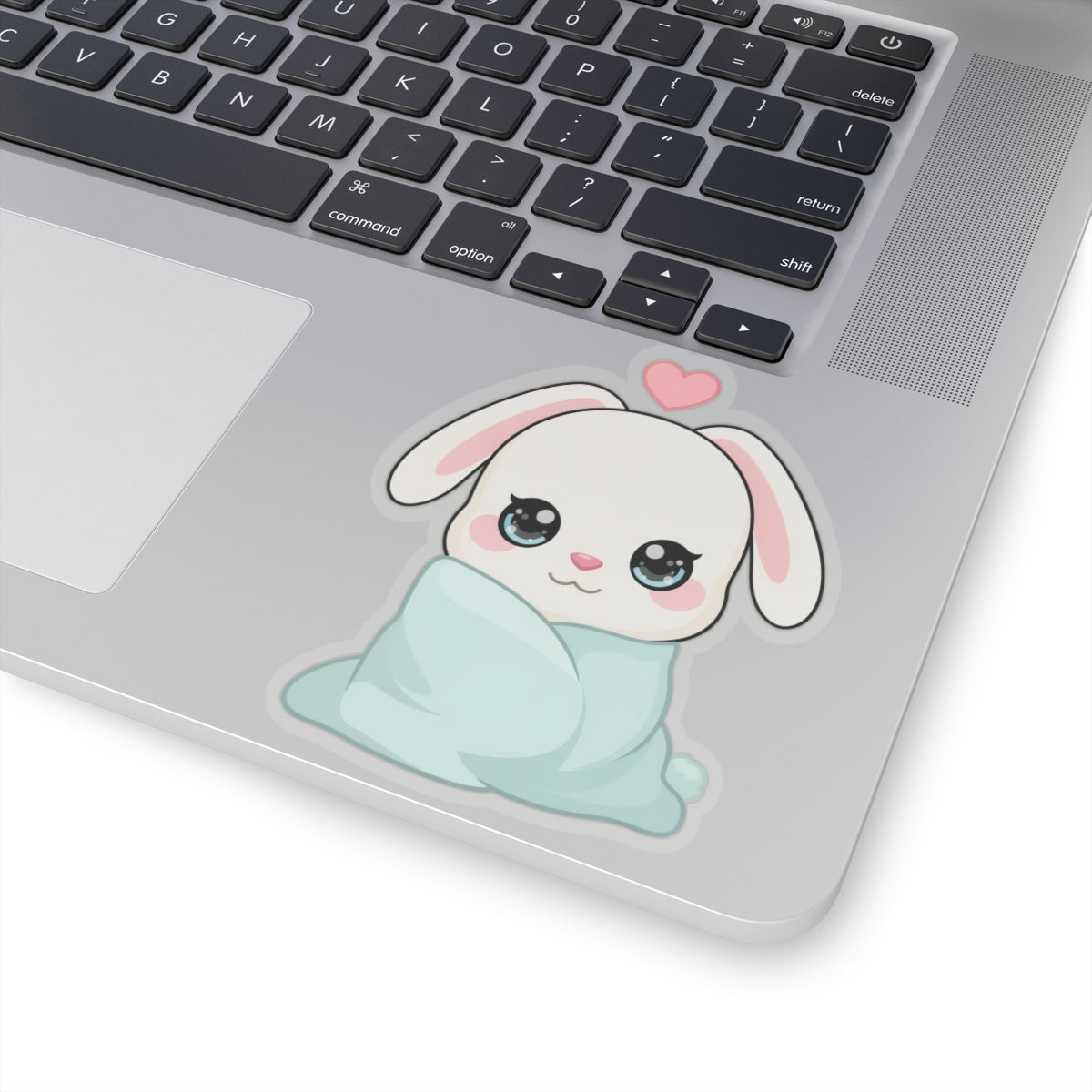 Cozy Bunny Sticker, Kawaii Blanket Buddy
