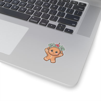 Kawaii Gingerbread Sticker for Cozy Christmas Cheer