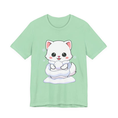 Kawaii Arctic Fox T-Shirt for Cute Winter Style