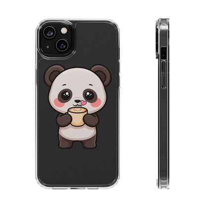 Kawaii Panda Latte Clear Impact-Resistant Case