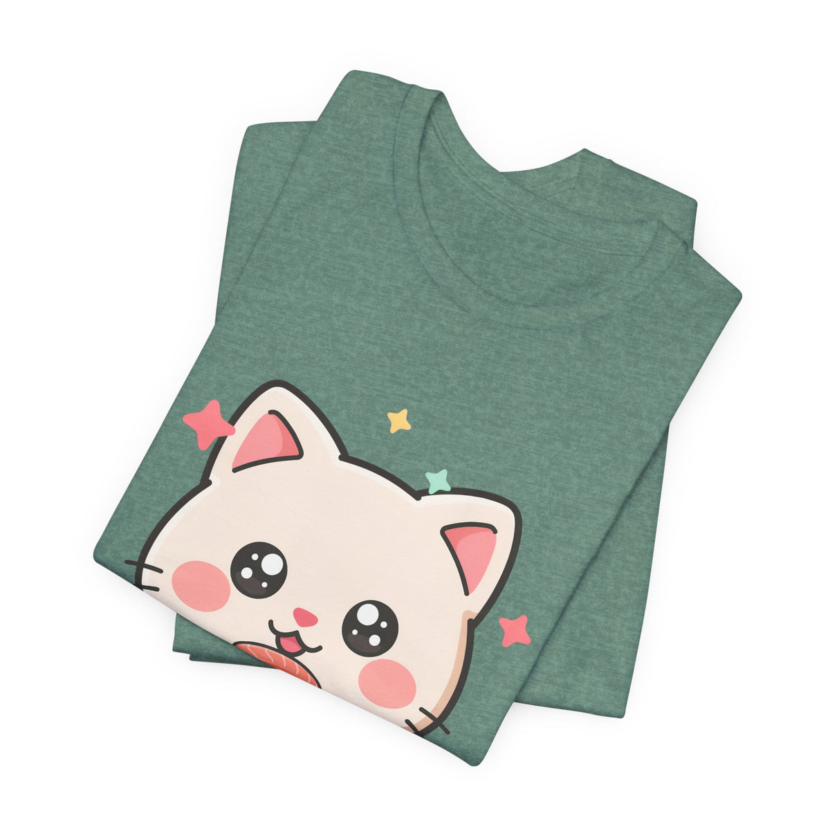 Kawaii Sushi Cat T-Shirt for Cat and Sushi Lovers