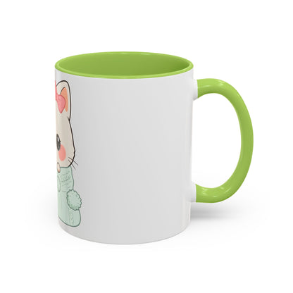 Cozy Cat Accent Mug for Kawaii Cat Lovers