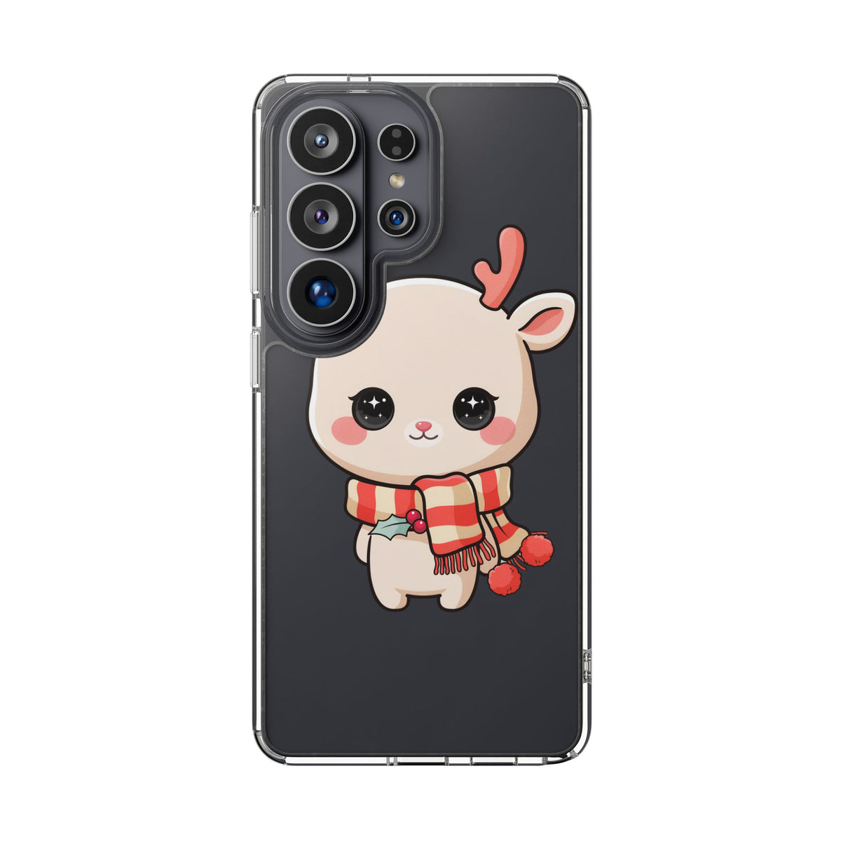 Christmas Reindeer Phone Case, Cute Kawaii Holiday Gift