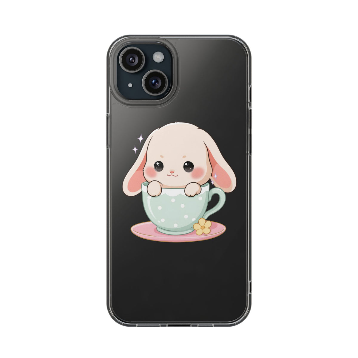 Kawaii Bunny Phone Case, Cute Teacup Rabbit