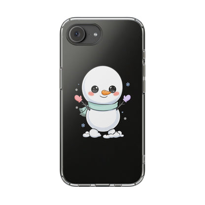 Kawaii Snowman Clear Impact-Resistant Case