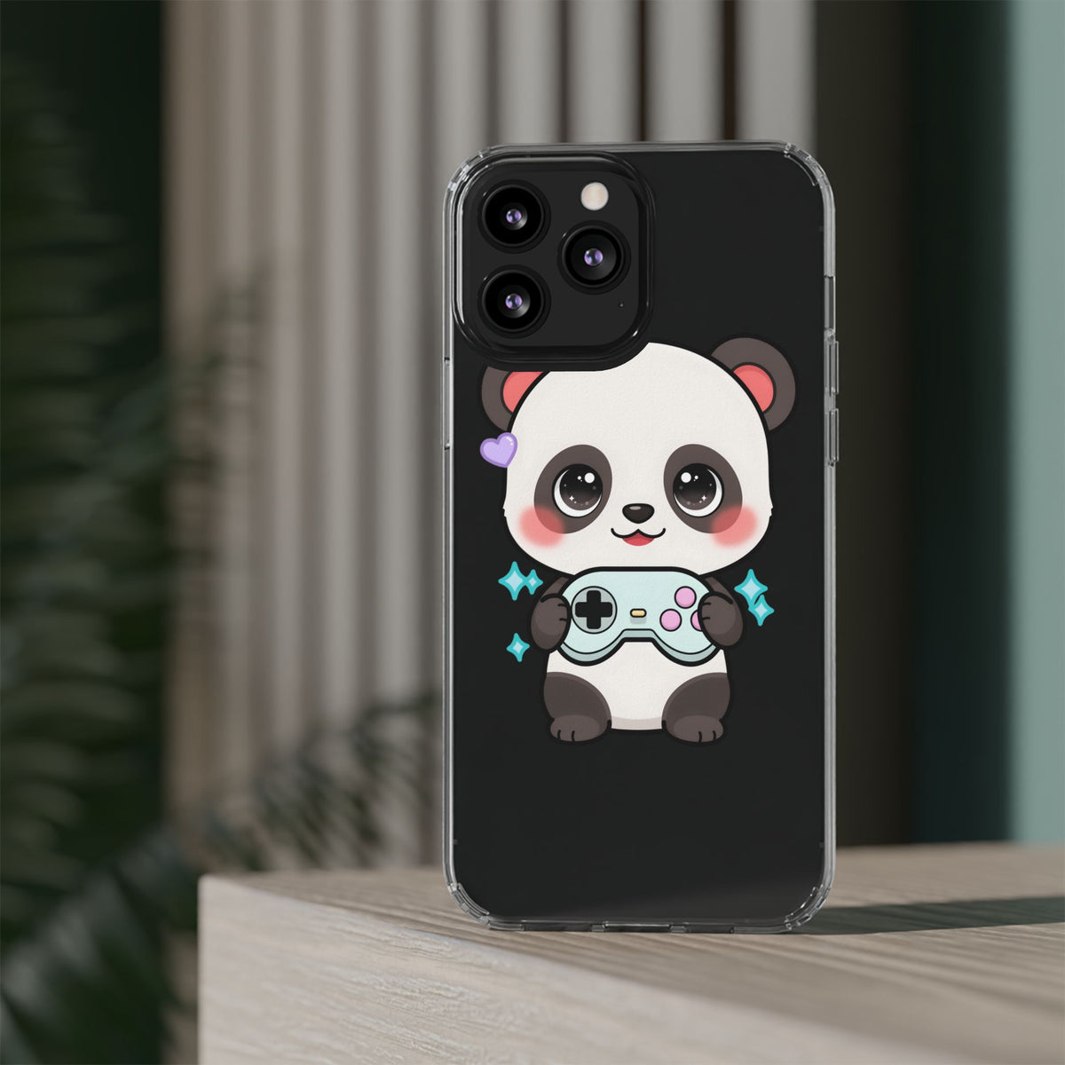 Gamer Panda Clear Impact-Resistant Phone Case