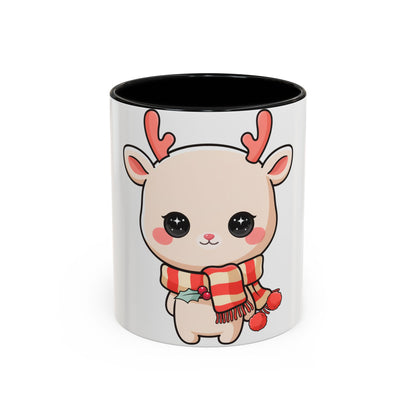 Kawaii Reindeer Christmas Mug for Holiday Fans