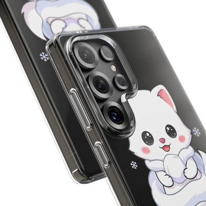 Kawaii Arctic Fox Phone Case, Cute Snow Day Gift