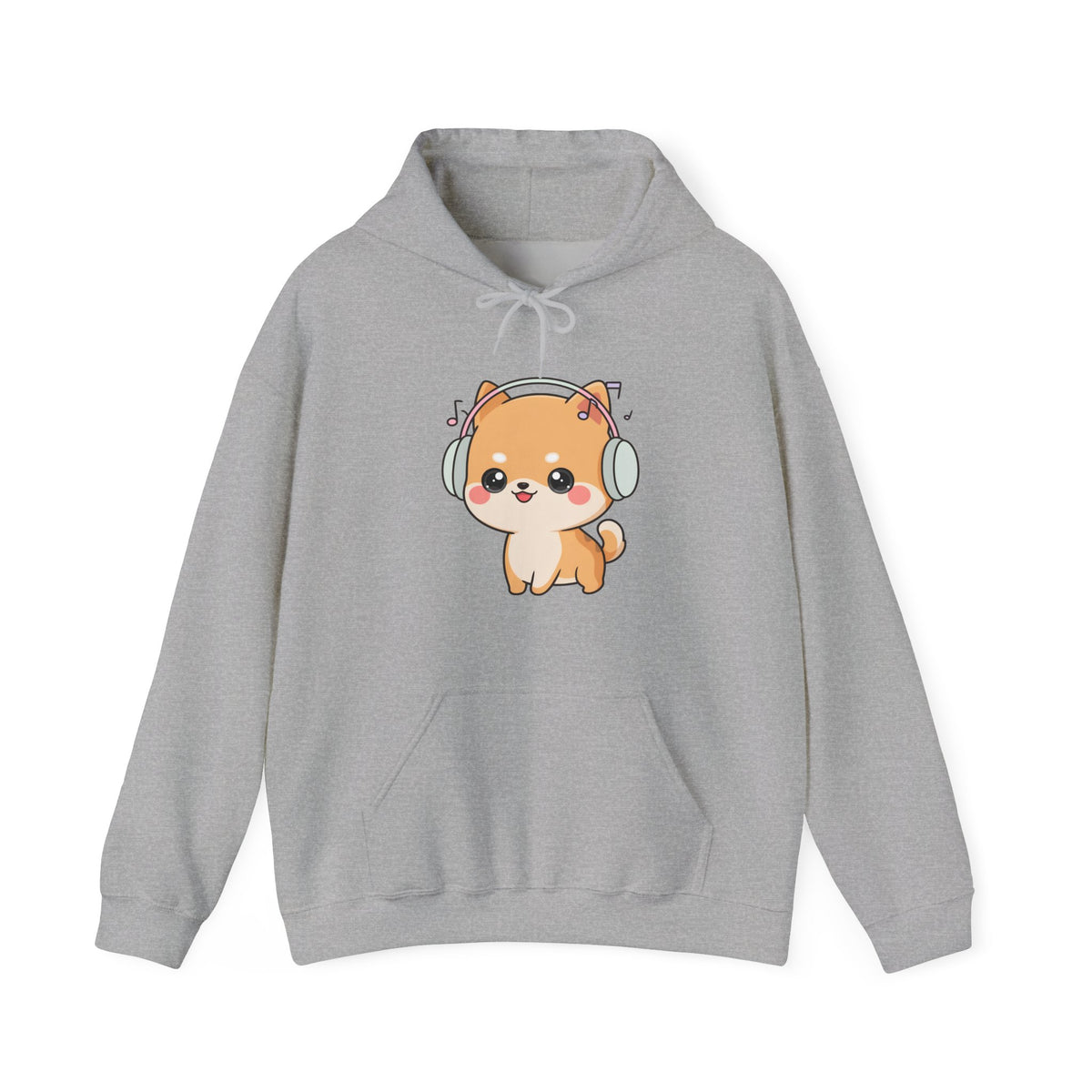 Kawaii Shiba Inu Hoodie for Cozy Music Lovers