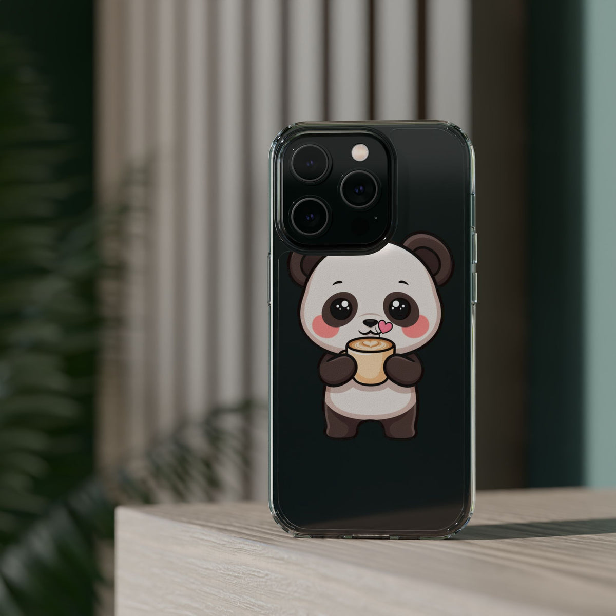 Kawaii Panda Latte Clear Impact-Resistant Case