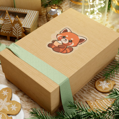 Kawaii Red Panda Latte Sticker for Coffee Lovers