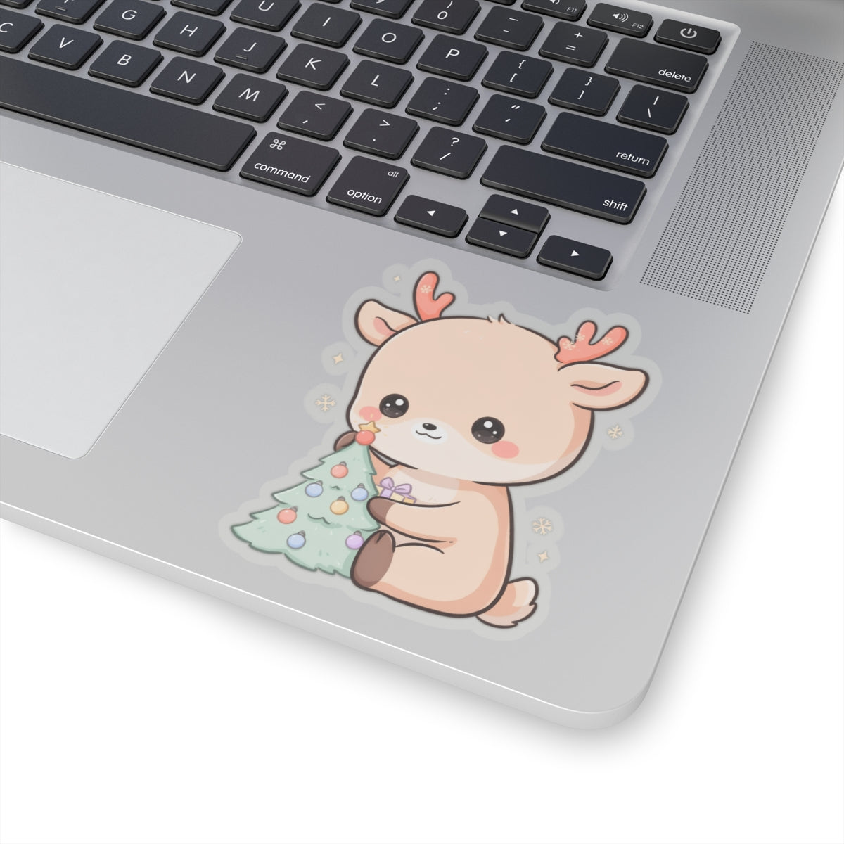 Kawaii Christmas Reindeer Kiss-Cut Sticker